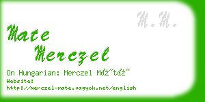 mate merczel business card